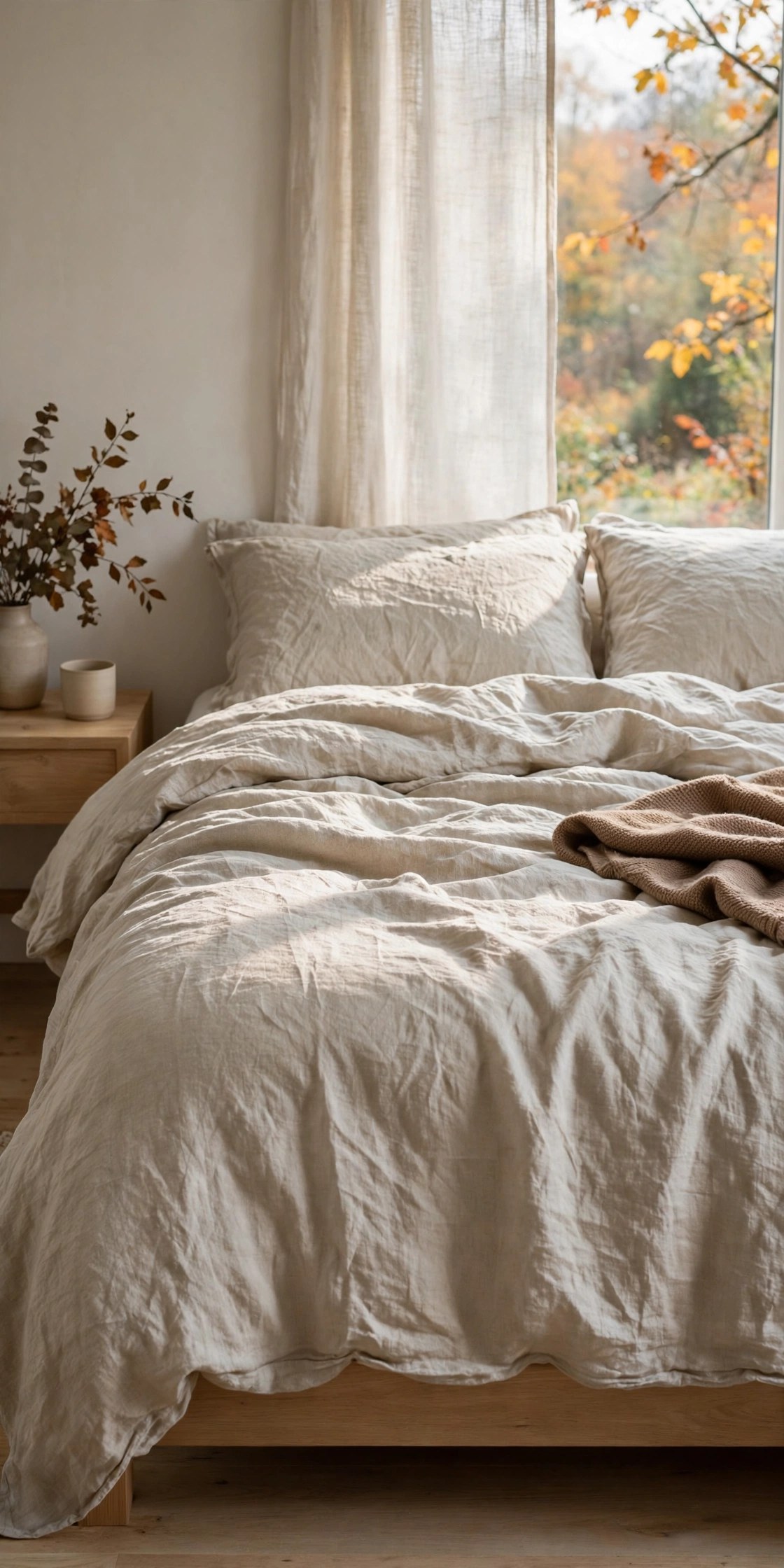 Oatmeal linen duvet cover