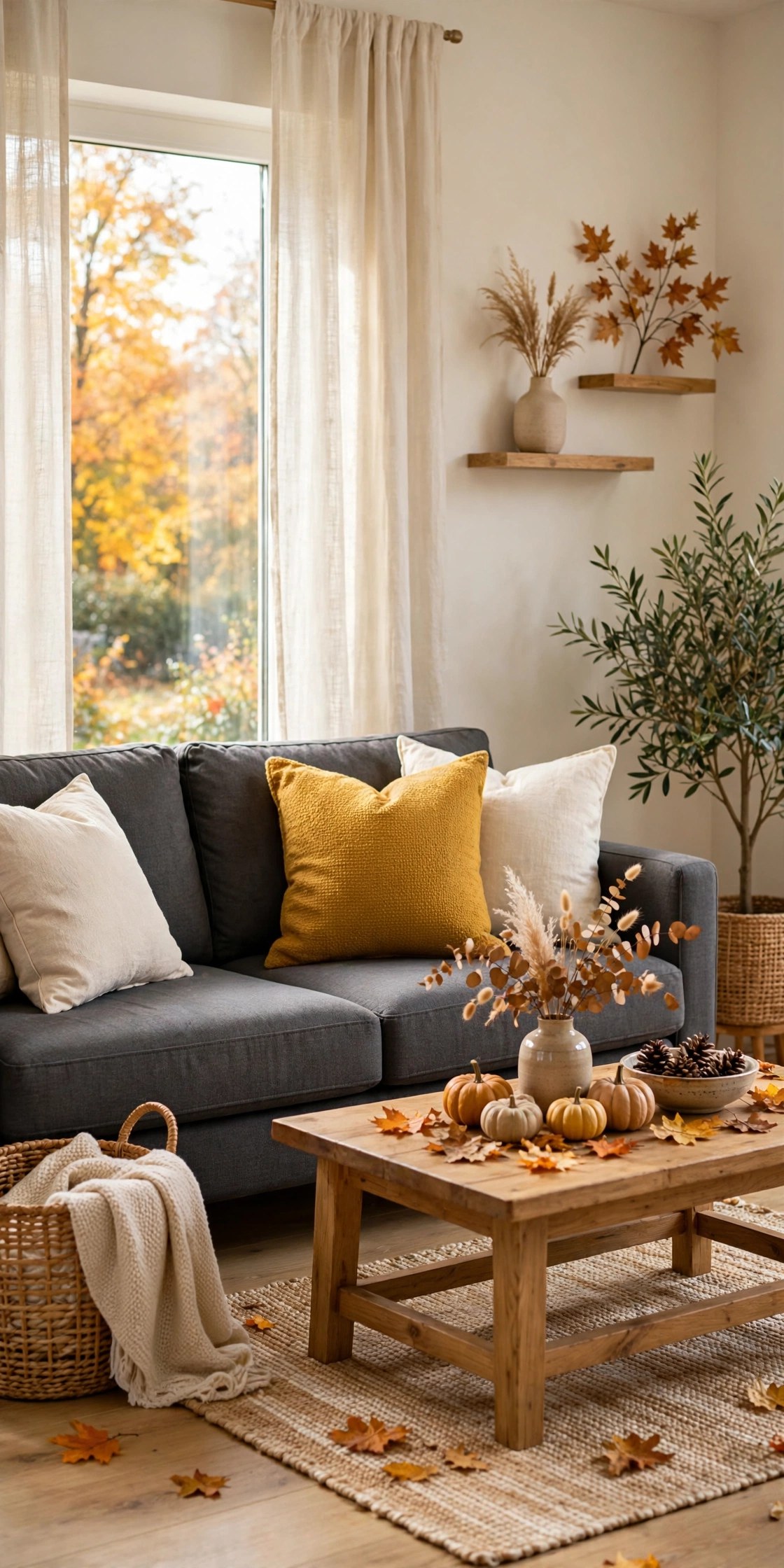 Mustard gold throw pillow